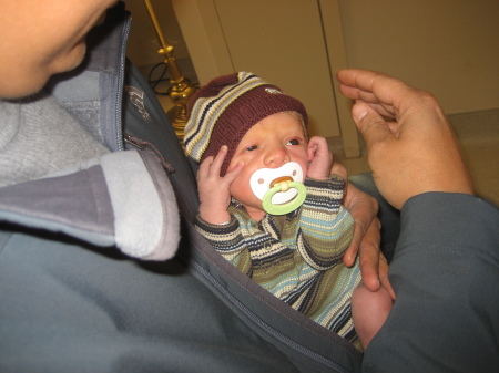 Isaiah on his way home!