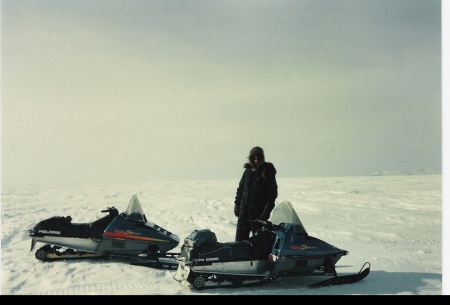 On the pack ice, Kotzebue AK 1992   windchill -75F