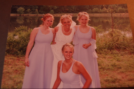 My sisters and I on my wedding day