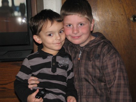 My grandson Christian and my son Daniel