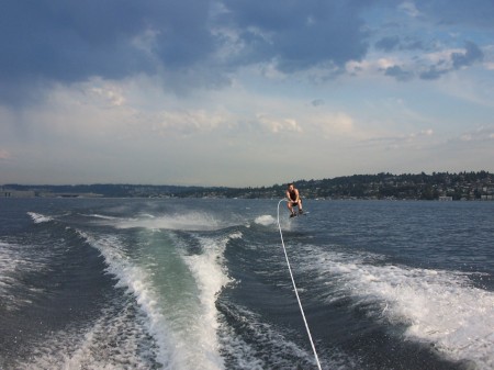 doing a little wake boarding