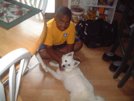 Son Jared and pet Bonnie