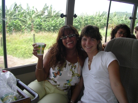 My best friend Tania and I on our way to a party in Port Antonio