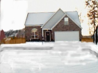 house under snow