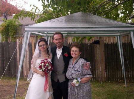 Bride, Groom and Mom!