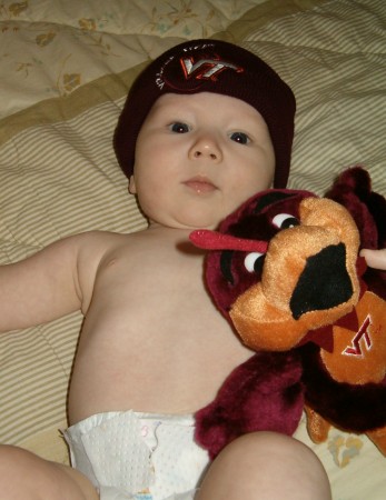 Hokie in training