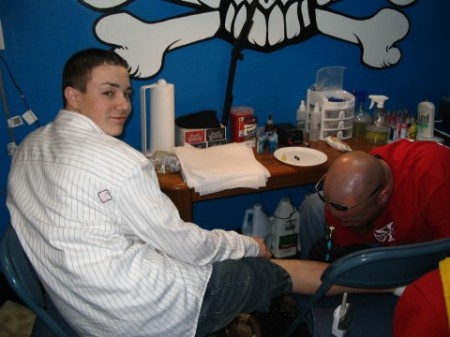 Tattooing my brother Mike
