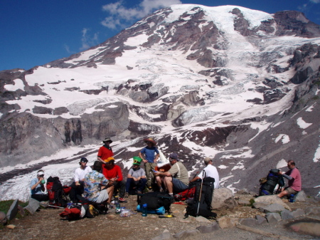 Motley crew climbing Mt. Rainier