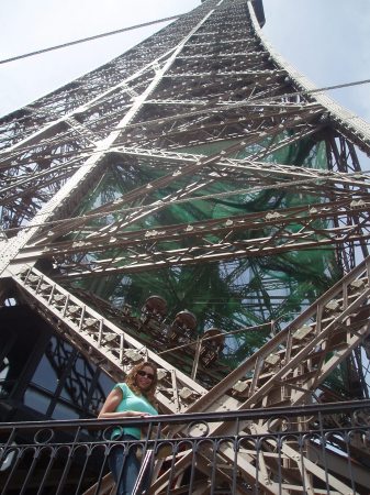 Daughter Stacy at the Eifle Tower in Paris