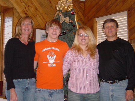 Christmas with wife (Lorene) and kids (Tyler and Tarin)