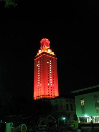 UT Tower in Austin,TX on Win night