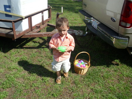 Connor at the family Easter Egg Hunt