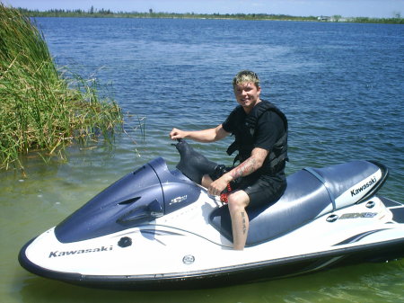 Jeffrey chilling on our new waverunner!!