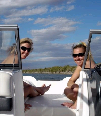 Laughlin on Wakeboard Boat