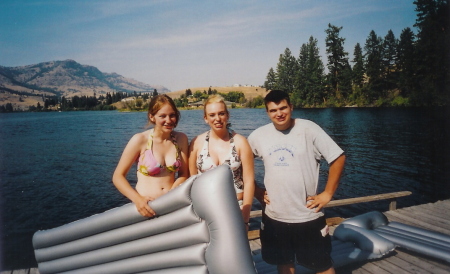 Jennifer(Zach's girlfriend),Katrina(my daughter)and Zach(my son) at Curlew Lake