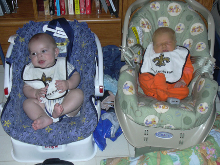 My grandsons meet for the firt time