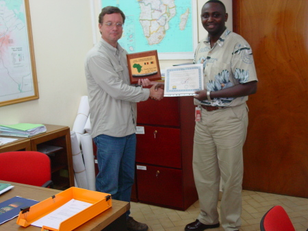 Mike Receiving Cameroon Award