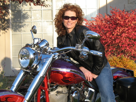 My wife Tonya on my Harley
