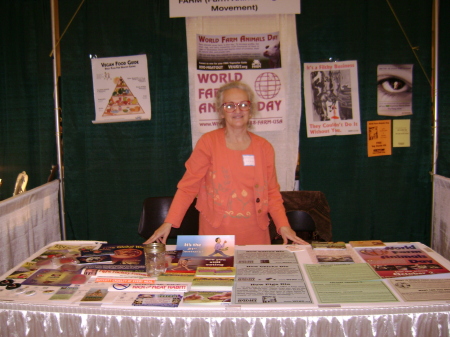 Me, tabling for FARM at Capital Dist. VegFest