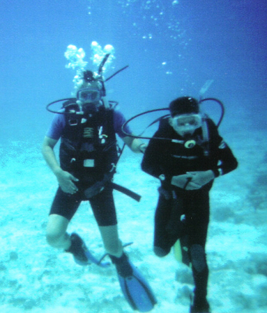 anthony and dad diving