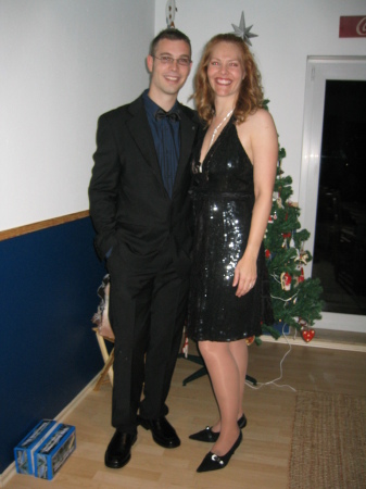 Alex and I going to the Marine Ball Frankfurt Germany