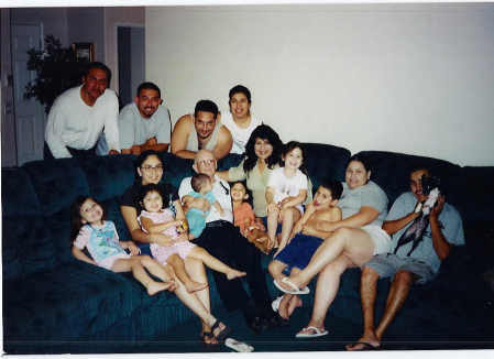 My family and daddy (Guess which 3 are my kids)