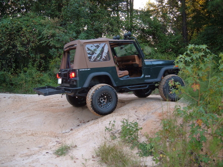 me and the jeep and the hill