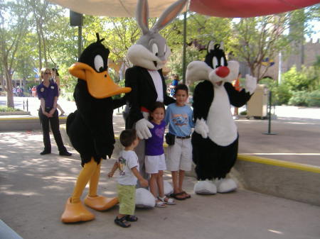 My kids at Fiesta Texas