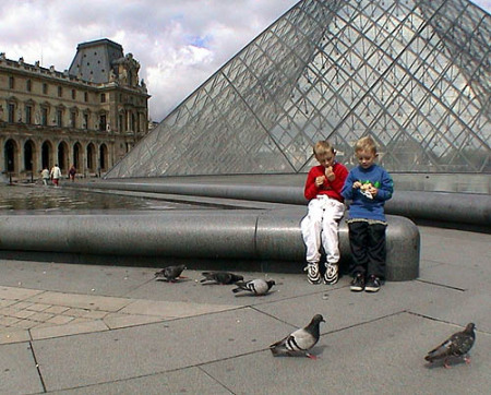 Pigeons at the Louvre