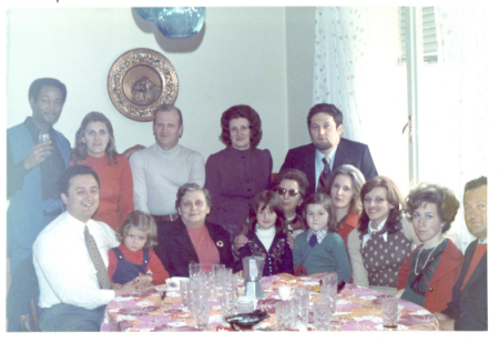 Clyde and one of his Italian families