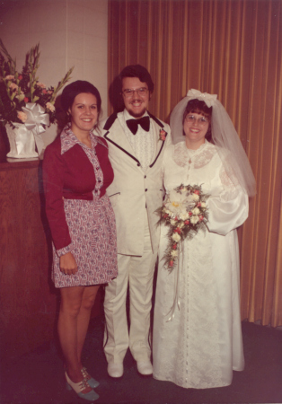 Virginia Phillips and my sister at our wedding - 1974