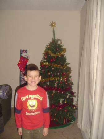 Liam with Xmas Tree, 2005