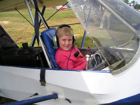 My son Steven in my ultralight!