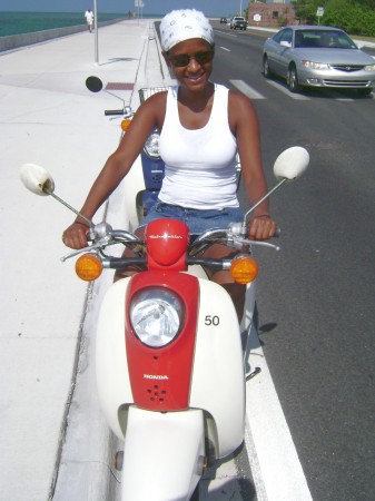 ...n this is me.on a scooter in Florida!!