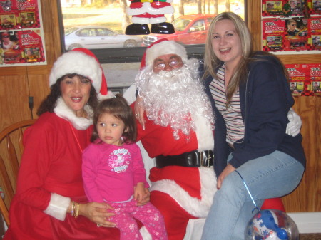 Terrah & Angie with Santa