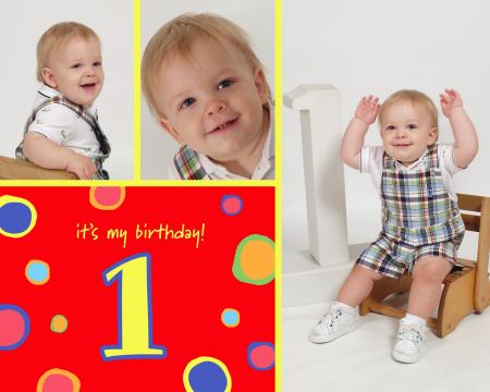 Joshua's First Birthday Card