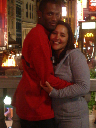 My future wife and I on the strip in Las Vegas