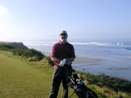 Playing golf in Bandon Dunes Oregon