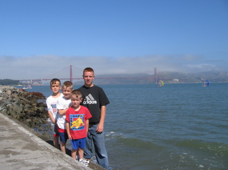 Brandon, Cody, Brett, and Tyler in San Francisco 2005