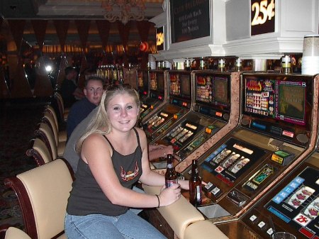 My wife during Las Vegas Bike Week