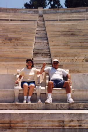 Miss Cindy and I in Athens