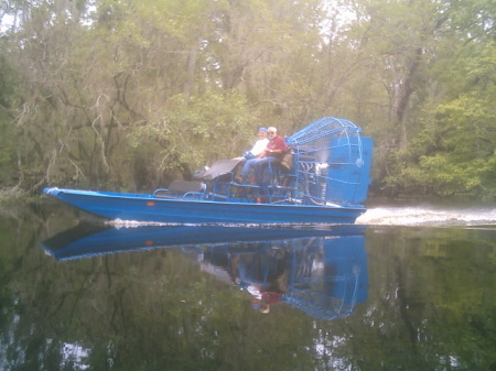 on our airboat in florida