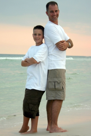 My son and I--Okaloosa Island, Jul 05