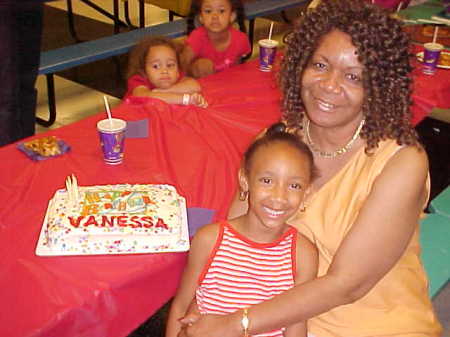 My daughters 6th birthday with her grandma