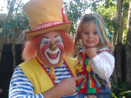 Isabella and Coo Coo the Clown