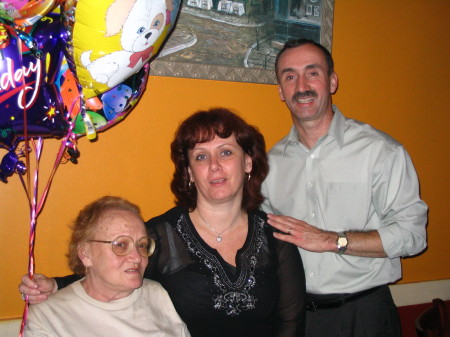 Oct 2005 Mom s 70th Bd ,Mom ,Sis Joanne & Me