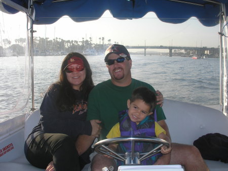 Our Boat Trip in Sept. 2005 - Debbie, Mark and Ryan