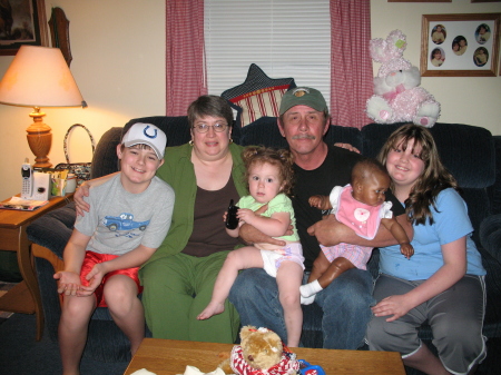 Granny and Papaw with four of the six grandchildren