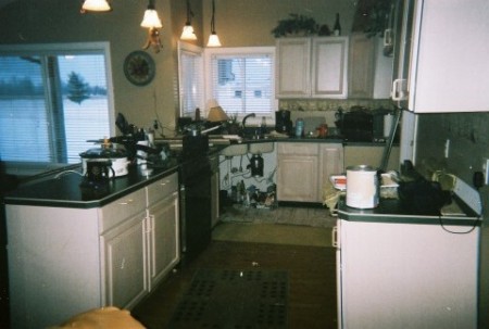 kitchen wood floor install