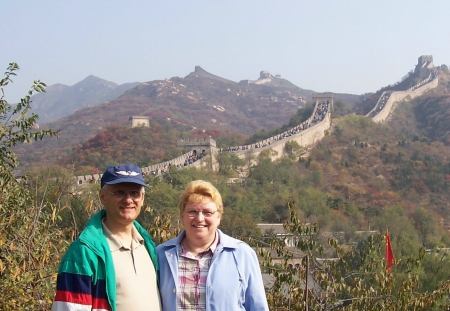 John & Roberta at Great Wall in China in 2004